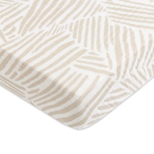 Babyletto Mini Crib Sheet in GOTS Certified Organic Muslin Cotton - 1 of 4