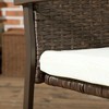 Resenkos Outdoor Dining Room Chairs, Patio Kitchen Chairs,4 Patio Wicker Dining Chairs with Backrest, Cream White - 4 of 4