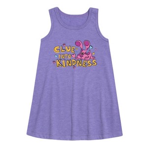 Girls' - Blue's Clues & You! - Clue into Kindness Graphic Sleeveless Aline Dress - 1 of 2