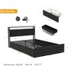 QingMoon Queen Size Bed Frame with Storage Headboard and 8 Drawers, Metal Platform Bed with Charging Station, Stable and Solid, Noise-Free - 3 of 4
