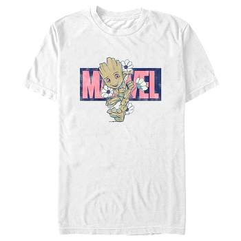 Men's Guardians Of The Galaxy Floral I Am Groot T-shirt : Target