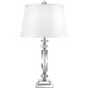Vienna Full Spectrum Modern Luxury Accent Table Lamp 23" High Clear Crystal Column White Tapered Drum Shade for Living Room Bedroom Bedside Office - 3 of 4