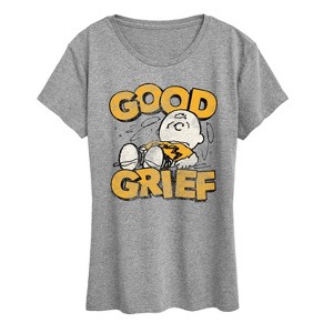 Women's - Peanuts - Good Grief Vintage Short Sleeve Graphic T-Shirt - 1 of 4