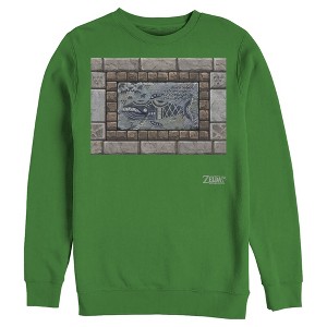 Men's Nintendo Legend of Zelda Link's Awakening Whale Stone Tablet Sweatshirt - 1 of 3