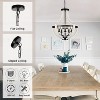 VYNXARIA Modern White Solid Wood Chandeliers - 3 of 4