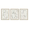 Kate and Laurel Sylvie 869 Going in Circles Dancing Circles and 871 Modern Circles Framed Canvas by Teju Reval of SnazzyHues, 3 Piece 18x24, Natural - 2 of 4