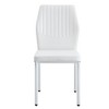PAGED Luxury Dining Chairs Set of 6 Vertical Stripe Back Dining Room Chairs with Metal Legs for Dining Room, Kitchen - 2 of 4