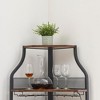 TROPOW Corner Bar Rack Cabinet with Detachable Wine Rack, Bar Cabinet with Glass Holder, Small Sideboard and Buffet Cabinet with Mesh Door - 4 of 4