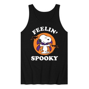 Men's Peanuts Feelin Spooky Graphic Tank Top - Black - Large - 1 of 4