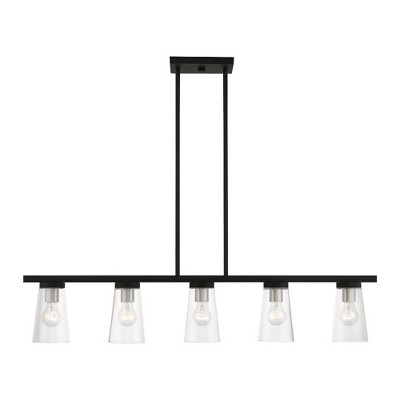 Livex Lighting Cityview 5 - Light Chandelier in  Black/Brushed Nickel