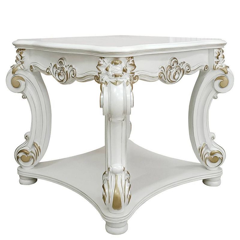 Vendome 31&#34; Accent Tables Antique Pearl - Acme Furniture, 3 of 10