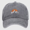Anna-Kaci Women's Vintage Washed Mountain Sunset Embroidered Baseball Cap - 2 of 4