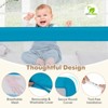 Infans 71" Foldable Baby Bed Rail Guard Toddlers Swing Down Safety Bedrail Blue - 3 of 4