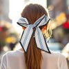 Unique Bargains Women's Stripe Scarf Headband Black Beige 1 Pc - 2 of 4