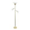 3-Light Floor Lamp with Scalloped Glass Shade - Elegant Designs - 3 of 4