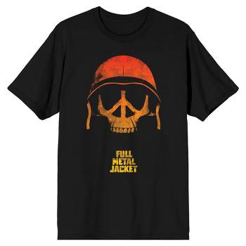 Full Metal Jacket Skull With Helmet Crew Neck Short Sleeve Black Men's T-shirt