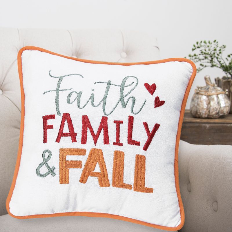 C&F Home 10" x 10" Faith, Family and Fall Embroidered Throw Pillow, 4 of 9