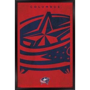 Trends International NHL Columbus Blue Jackets - Logo 25 Framed Wall Poster Prints - 1 of 4
