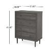 NicBex Round Handles Modern Storage Dresser for Bedroom with Tapered Legs & Drawers - image 3 of 4