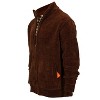 Gioberti Men's Knitted Chenille Cardigan Sweater With Flannel Lining - 3 of 4