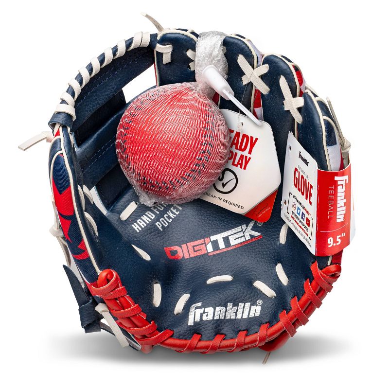 Franklin Sports RTP Teeball Right Hand Throw Gloves Set - Navy/Red, 3 of 4