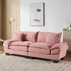 Modern 3-Seater Corduroy Sofa, Comfy Deep Seat Couch with Pillows, Upholstered for Living Room, Bedroom, Apartment or Office – Cuddlewood - 2 of 4