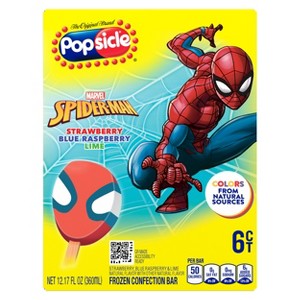 Popsicle Frozen Spider-Man Face - 12.17 fl oz/6ct - 1 of 4