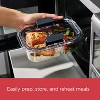 Meal Prep Containers, 2-Compartment Food Storage Containers, 2.85 Cup, 5-Pack, BPA-Free, Clear/Grey - 3 of 4
