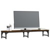 Aghana Digitals Brown Oak Ergonomic Monitor Stand with Storage - 41.3"x9.1"x6.1" Engineered Wood & - 3 of 4