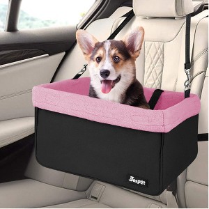GOOPAWS Pet Travel Safety Booster Dog Car Seat with Seat Belt, 16'' - 1 of 4