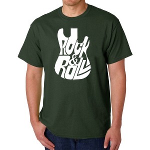 LA Pop Art Rock And Roll Guitar - Men's Word Art T-Shirt - 1 of 4