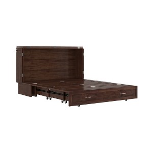 Keloyid Haimyy Solid Wood Frame Queen Murphy Bed Chest with Built-in Charger and Strong Drawer - 1 of 4