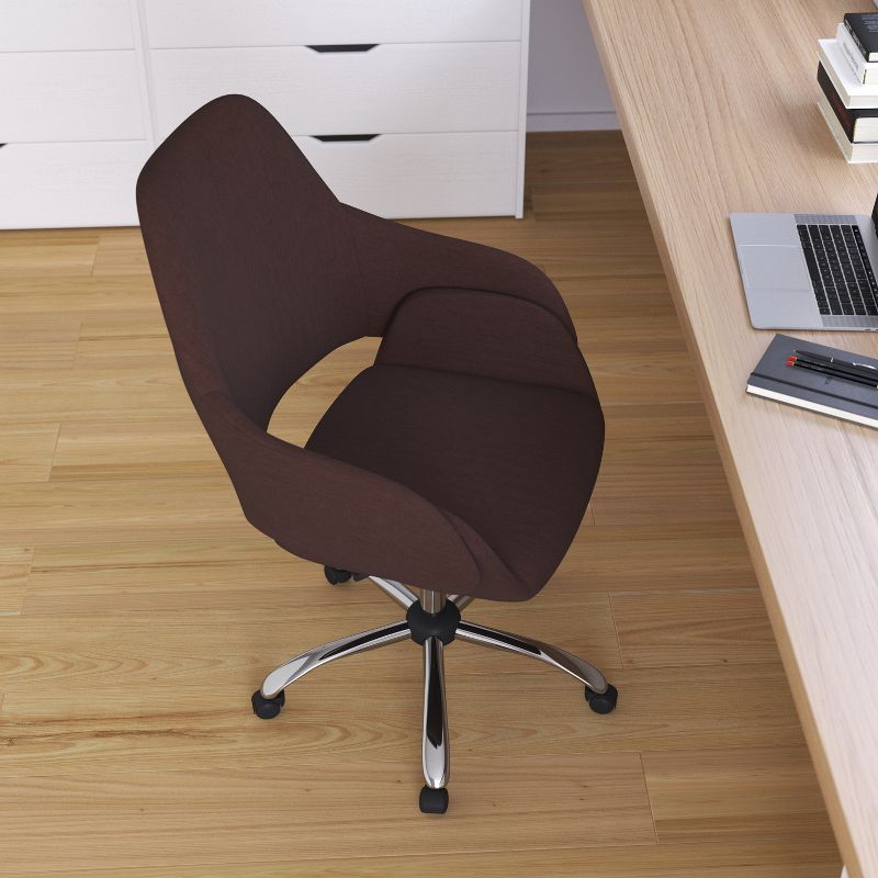 Merrick Lane Office Chair Ergonomic Executive Mid-Back Design With 360° Swivel And Height Adjustment, 6 of 12