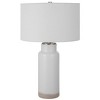 Uttermost Albany White Farmhouse Table Lamp – Handcrafted Ceramic Base with Natural Finish, 17"x17"x27.75" - 3 of 4