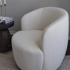 Boucle Swivel Barrel Chairs Set Of 2,Modern Soft Touch 27'' Seat Width Boucle Swivel Chair,Armrest 360° Swivel Nursery Chair-The Pop Home - 3 of 4