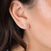 SHINE by Sterling Forever Sterling Silver Emerald Cut Prong Set Stud Earrings - 2 of 4