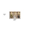 HomeRoots Set of Three Gus Faux Niche 3D Peel and Stick Wall Decals - 3 of 4