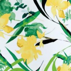 yellow tropical floral