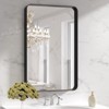 Vynxaria 28x36 Inch Black Aluminium Frame Bathroom Mirror - Clear Reflection & Durable Design - 3 of 4