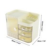 Unique Bargains Dust-proof Makeup Organizer with Drawer Cream White 1 Pc - 4 of 4
