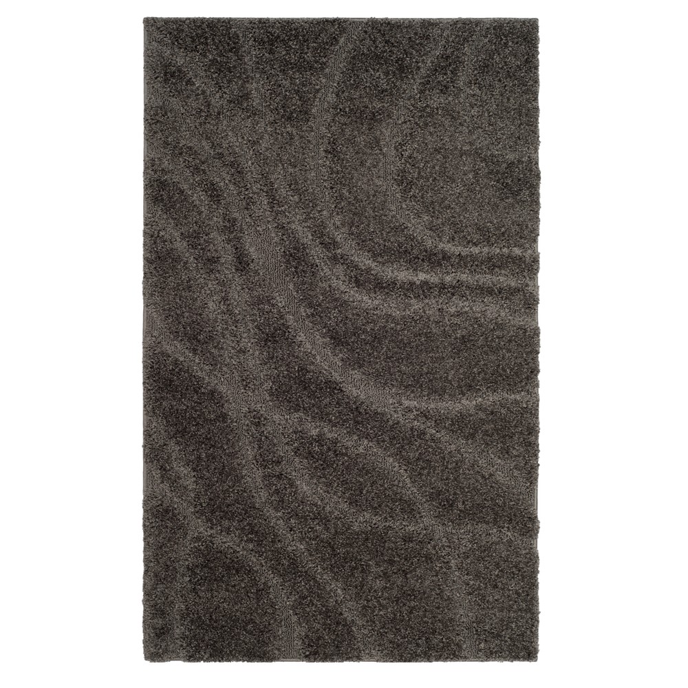 Gray Swirl Loomed Accent Rug 4'x6' - Safavieh