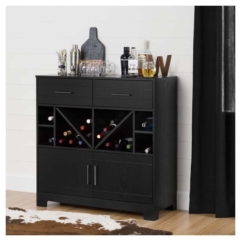 Vietti Bar Cabinet with Bottle Storage and Drawers - South Shore, 3 of 12
