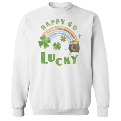 Rerun Island Men's Go Lucky Long Sleeve Graphic Cotton Sweatshirt
