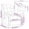 vidaXL Recliner Cream Fabric - 3 of 4