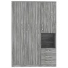 3 Doors Wooden Armoire Closet With Shelves And 3 Drawers,Wood Armoires And Wardrobes,Armoire Wardrobe,Wardrobe Closet -Maison Boucle - 4 of 4