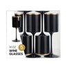 Posh Setting 14 oz Black with gold rim Plastic Disposable Stemmed Wine Cup - 5 Pack - 3 of 3