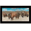 HomeRoots Bison Herd Black Framed Print Wall Art - 4 of 4