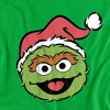 Boys' Sesame Street Christmas Santa Hat Oscar The Grouch Face T-Shirt - 2 of 4