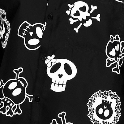cartoon skull vintage black