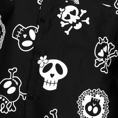 cartoon skull vintage black